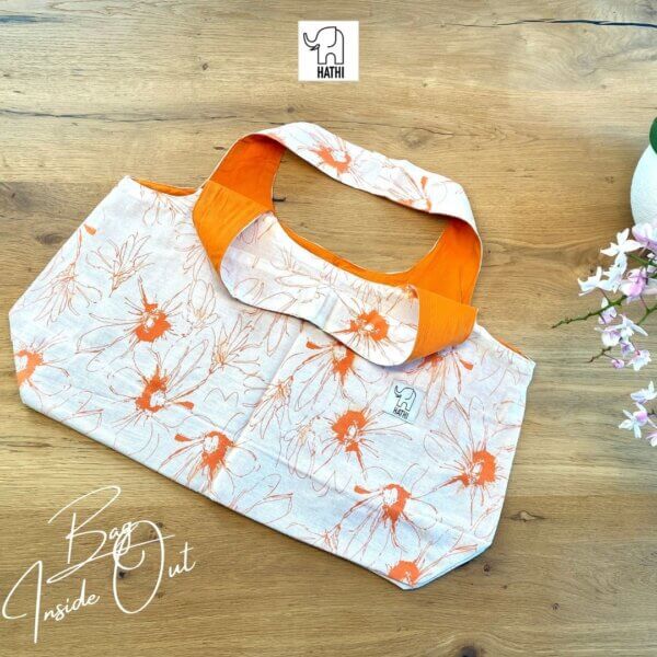 Bag Inside Out Orange Flower
